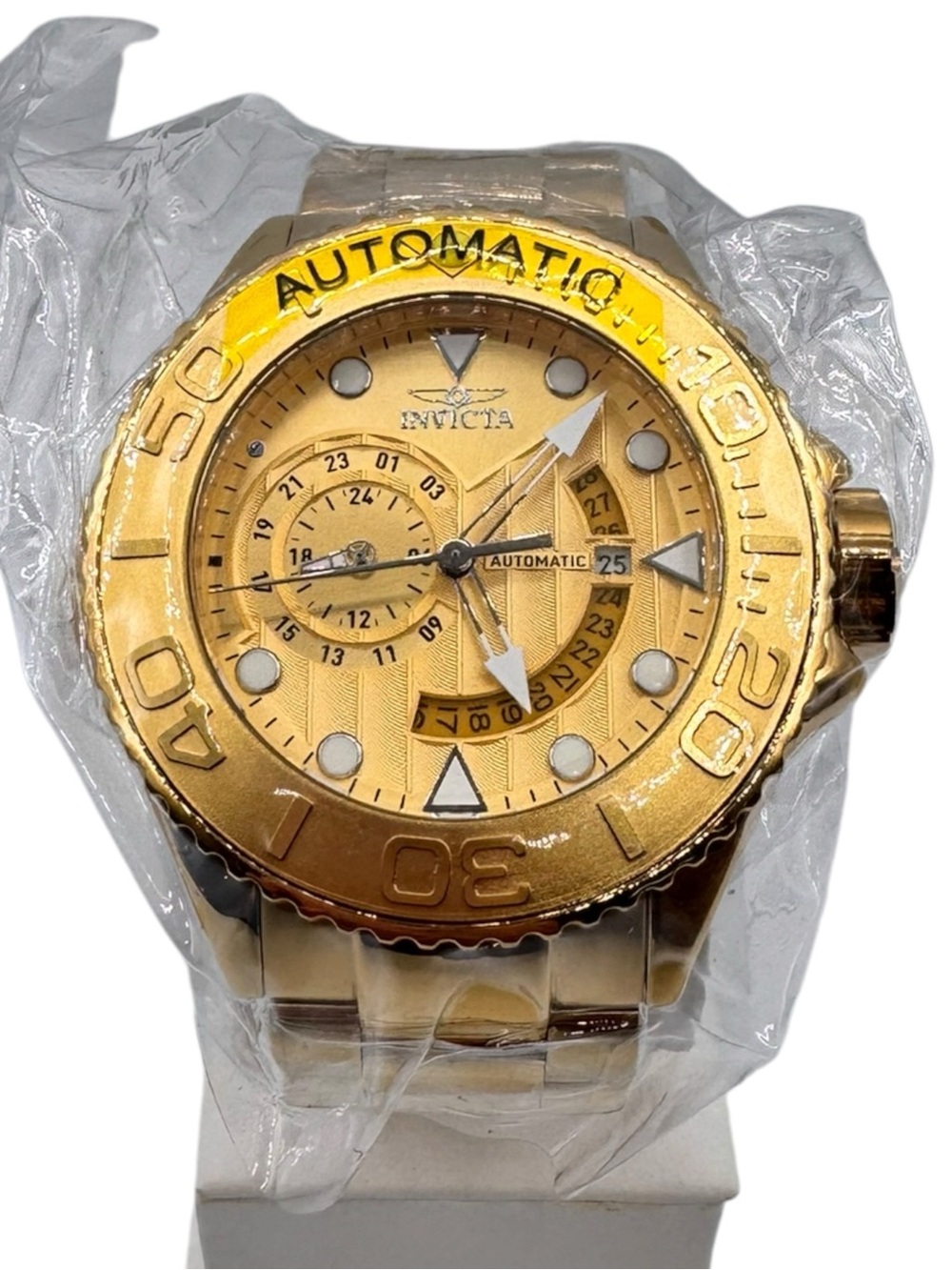 Invicta Gold Tone Automatic Men's Dive-Style Watch
